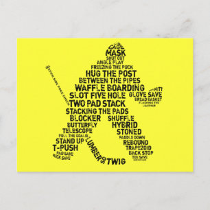 Hockey Netminder Postkort Vykort