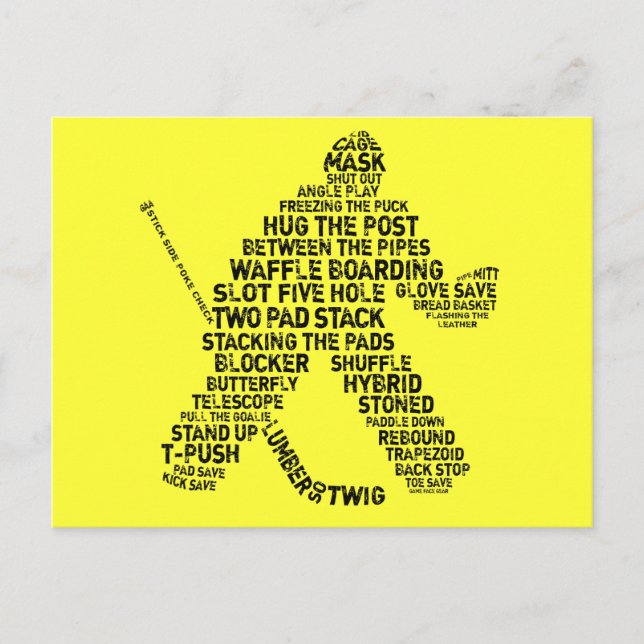 Hockey Netminder Postkort Vykort (Framsida)