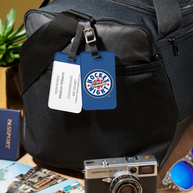 Hockey Night i Canada Logotyp Bagagebricka (Fram & Baksida)