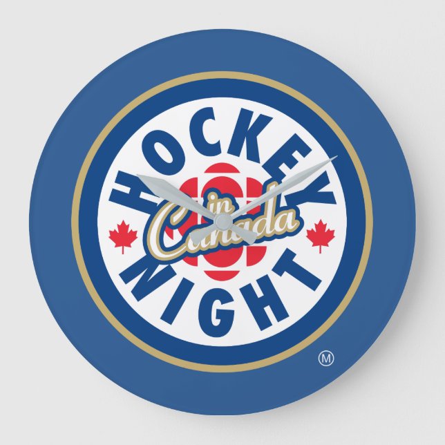 Hockey Night i Canada Logotyp Clock Stor Klocka (Framsida)