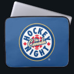 Hockey Night i Canada Logotyp Laptop Sleeve<br><div class="desc">Den nuvarande logotypen har använts sedan 1998. Hockey Night i Kanada är det varumärke som används för kanadensiska TV-presentationer från National Hockey League. Namn har använts för alla NHL-sändningar på CBC Television (oavsett tidpunkt på dygnet), men Hockey Night i Kanada är i första hand knuten till sina NHL-sändningar på lördagskvällar,...</div>