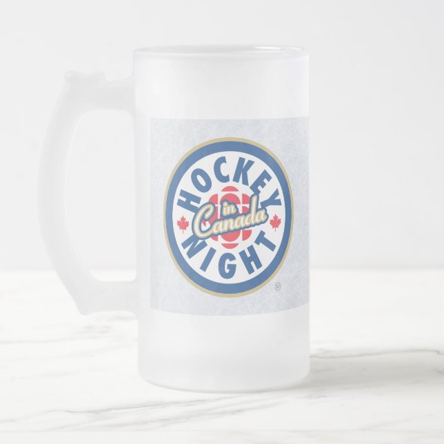 Hockey Night i Kanada Frosted Glass Mugg (Vänster)