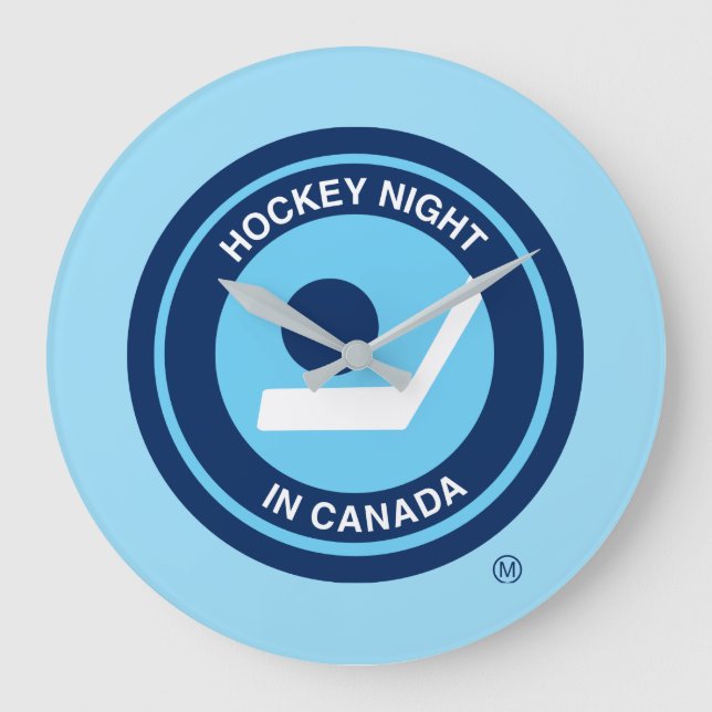 Hockey Night in Canada Retro Logotyp Clock Stor Klocka (Framsida)