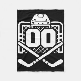 Hockey Number 00 Tröja Rolig Hockeyspelare Spel D Fleecefilt