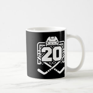 Hockey Nummer 20 Tröja Rolig Hockeyspelare Spel D Kaffemugg
