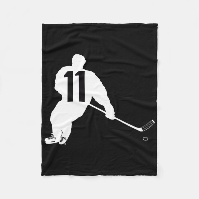 Hockey Nummer Elva 11  Fleecefilt (Framsidan)