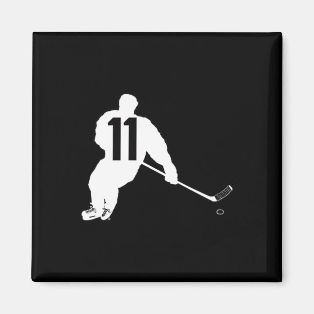Hockey Nummer Elva 11  Magnet (Framsidan)