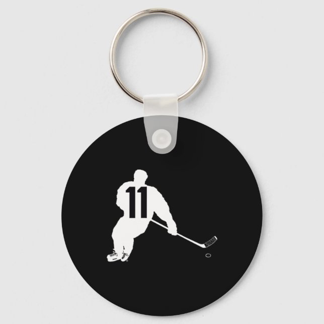 Hockey Nummer Elva 11  Nyckelring (Framsida)