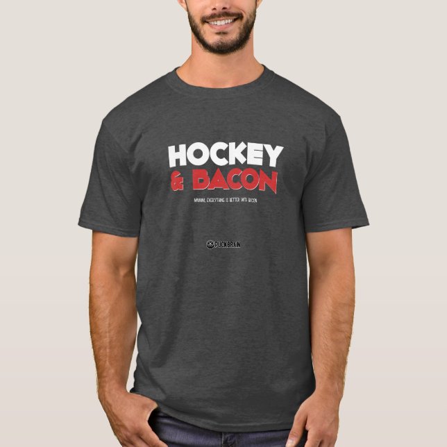 Hockey och bacon t-shirt (Framsida)