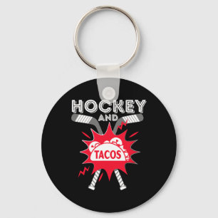 Hockey och Tacos - Roligt Ice Hockey Player Gift H Nyckelring