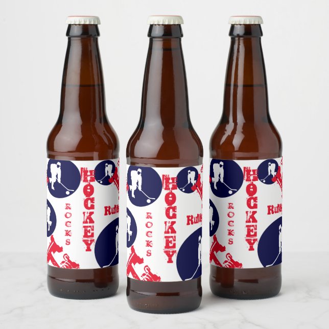 Hockey Ölflaska Etikett (Flaskor)