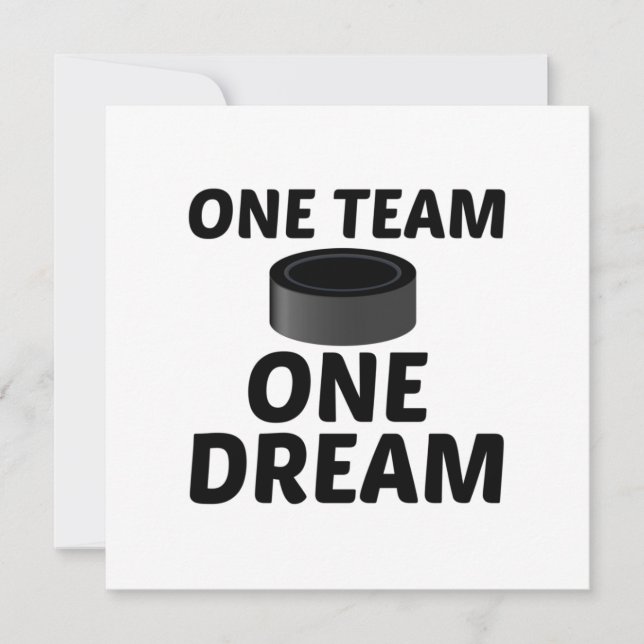 HOCKEY ONE TEAM ONE DREAM TACK KORT (Framsida)