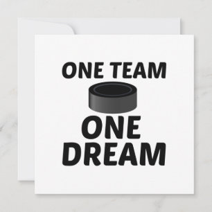 HOCKEY ONE TEAM ONE DREAM TACK KORT