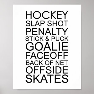 Hockey Ord Typography Poster