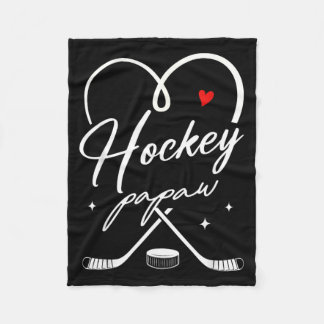 Hockey Papaw Hockey Player Family Matching 1 Fleecefilt