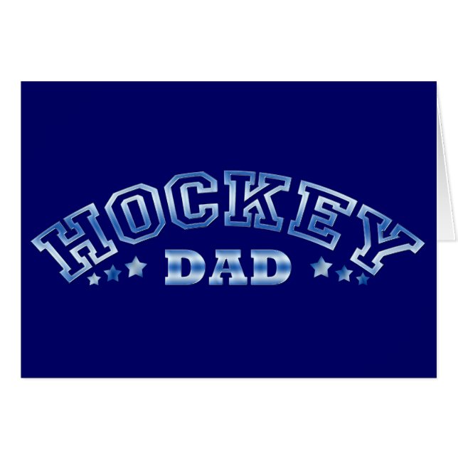 Hockey Pappa Birthday Fars dag kort (Framsidan Horizontal)