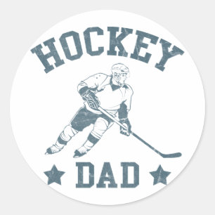 Hockey Pappa Cards & Stickers Runt Klistermärke