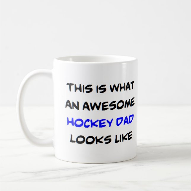 hockey pappa, fantastisk kaffemugg (Vänster)