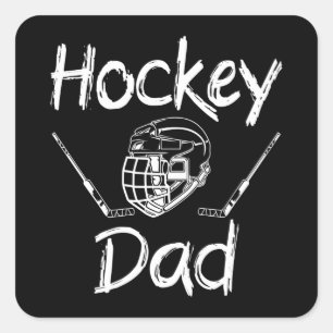 Hockey Pappa Fyrkantigt Klistermärke
