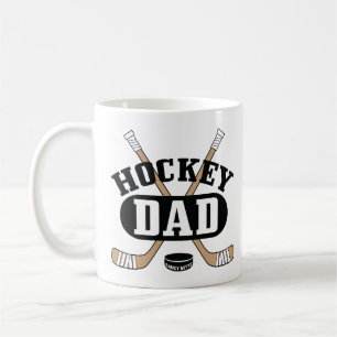 Hockey Pappa Hockey Sticks and Puck Kaffemugg