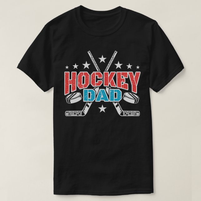 Hockey Pappa Ice Hockey T Shirt (Design framsida)