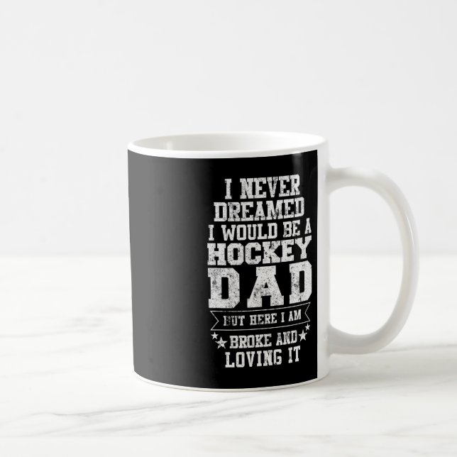 Hockey Pappa Roligt Fars dag Tee Pappor Gift Kaffemugg (Höger)