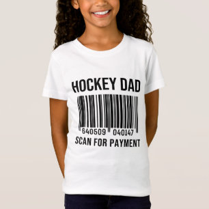 Hockey Pappa Scan for Payment Sport Pappa Fars dag T Shirt