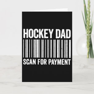 Hockey Pappa Skanna För Betalning Byrcode Rolig Ho Kort