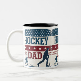 Hockey PAPPA USA flagga mugg