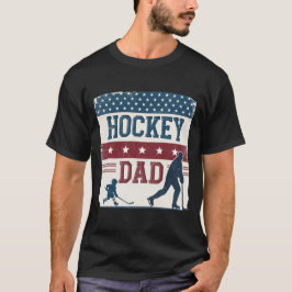 Hockey PAPPA USA flagga T-Shirt