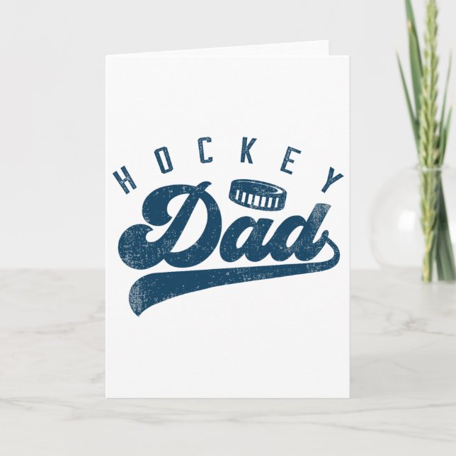 Hockey Pappagåvor Pappa Fars dag  Kort (Framsida)
