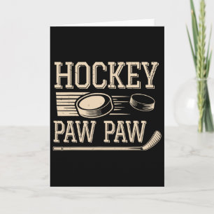 Hockey Paw Paw - Hockeyspelare Retro Vintage  Kort