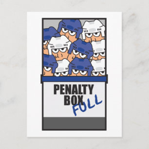 Hockey Penalty Box Fullt Vykort