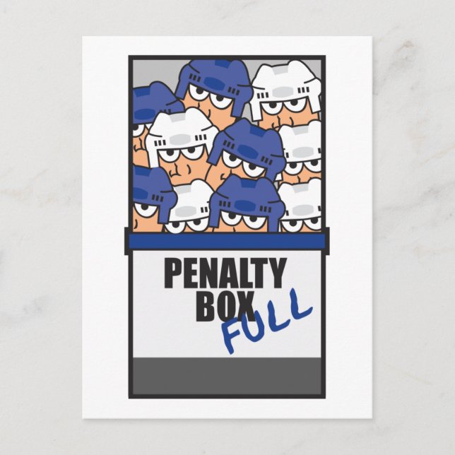 Hockey Penalty Box Fullt Vykort (Framsida)