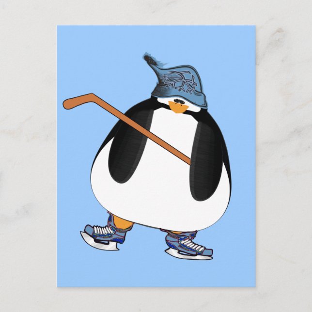 Hockey Penguin Vykort (Framsida)