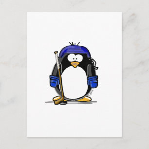 Hockey Penguin Vykort