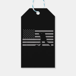 Hockey Player - American Flagga Hockey Presentetikett