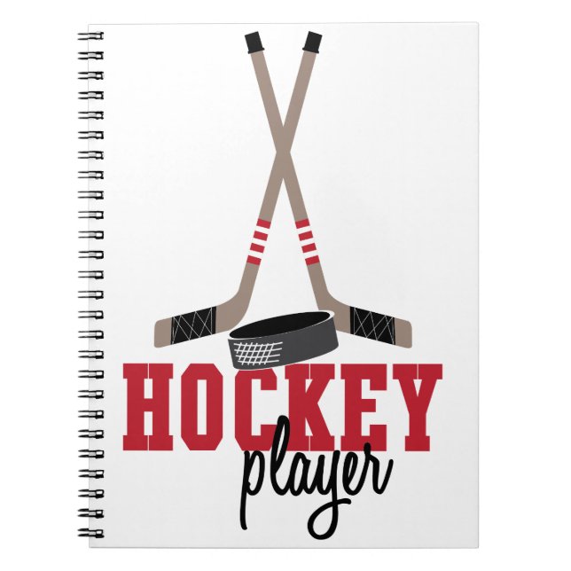 Hockey Player Anteckningsbok (Framsidan)