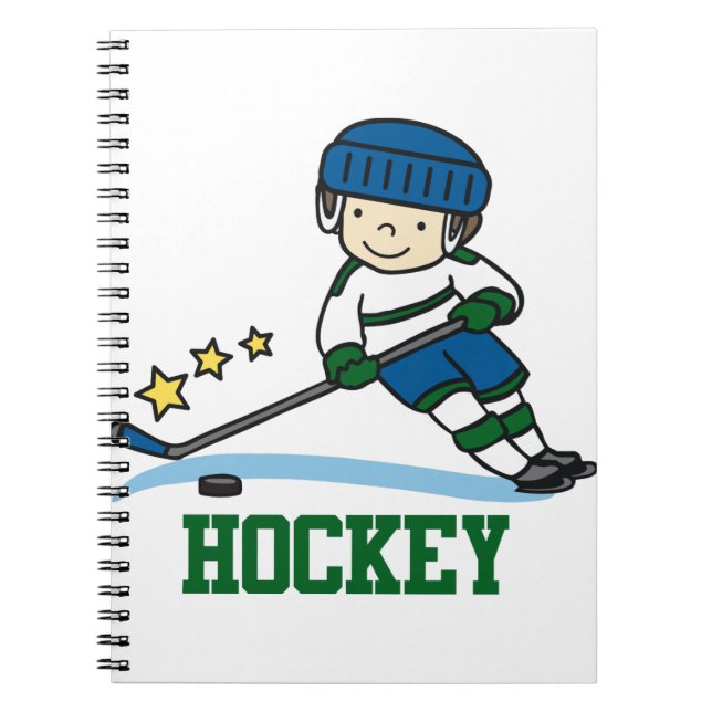 Hockey Player Anteckningsbok (Framsidan)