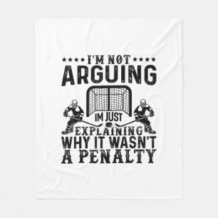 Hockey Player Arguing Gift Funny Hockey Fleecefilt