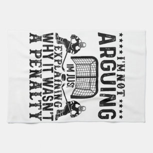 Hockey Player Arguing Gift Funny Hockey Kökshandduk