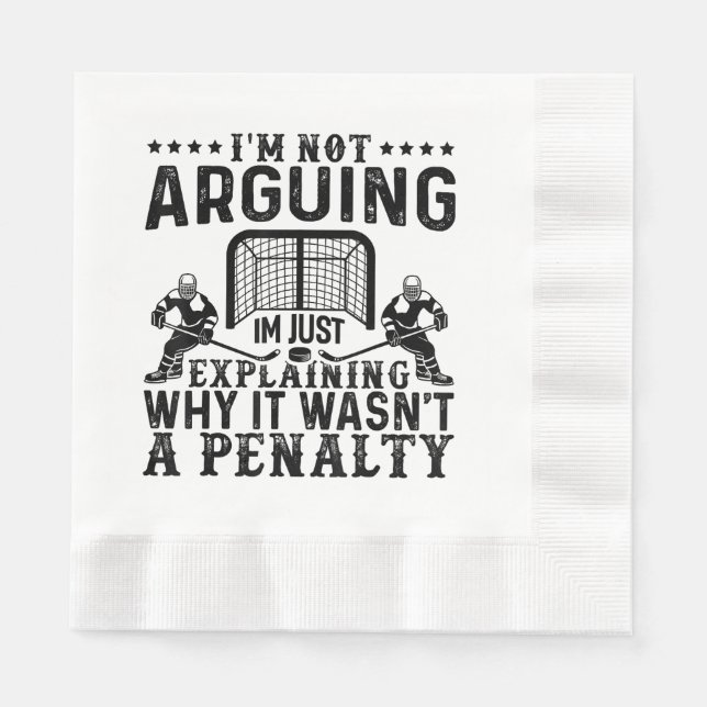 Hockey Player Arguing Gift Funny Hockey Pappersservett (Framsidan)