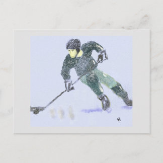 Hockey Player Art Vykort