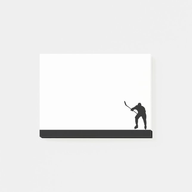 Hockey Player Athlete Sport Silhouette Post-it Block (Framsida)