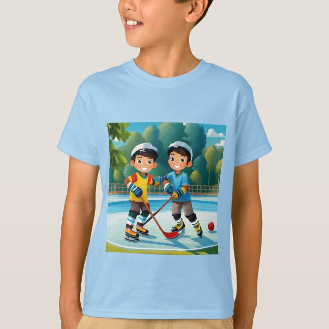 Hockey Player Brothers T Shirt (Framsida)