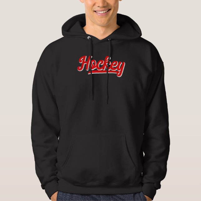 Hockey Player Fläkt Sports Game Hoodie (Framsida)