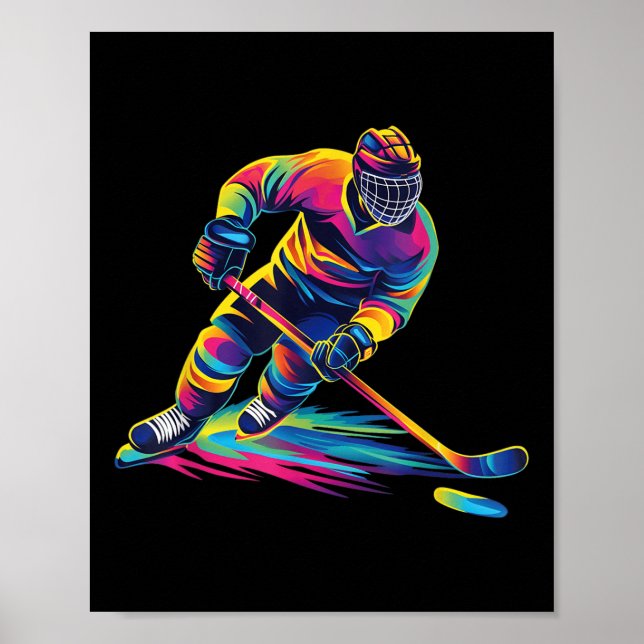 Hockey Player-grafik Poster (Framsidan)