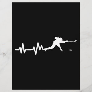 Hockey Player Heartslag Ice Hockey Brevhuvud