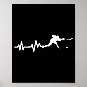 Hockey Player Heartslag Ice Hockey Poster