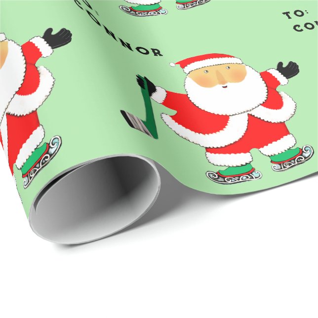 Hockey Player-Helgdag Presentpapper (Rullad Hörn)